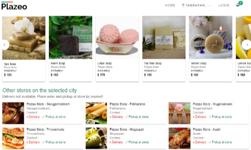 Plazeo demo store with multiple locations across city