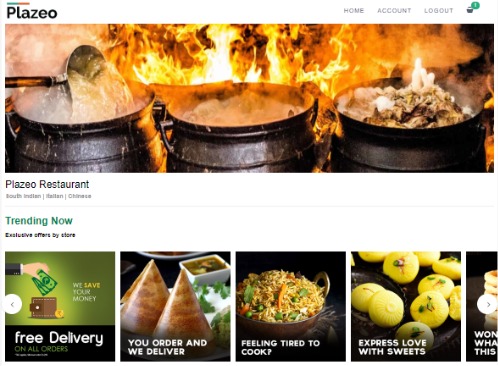 Plazeo restaurant demo store